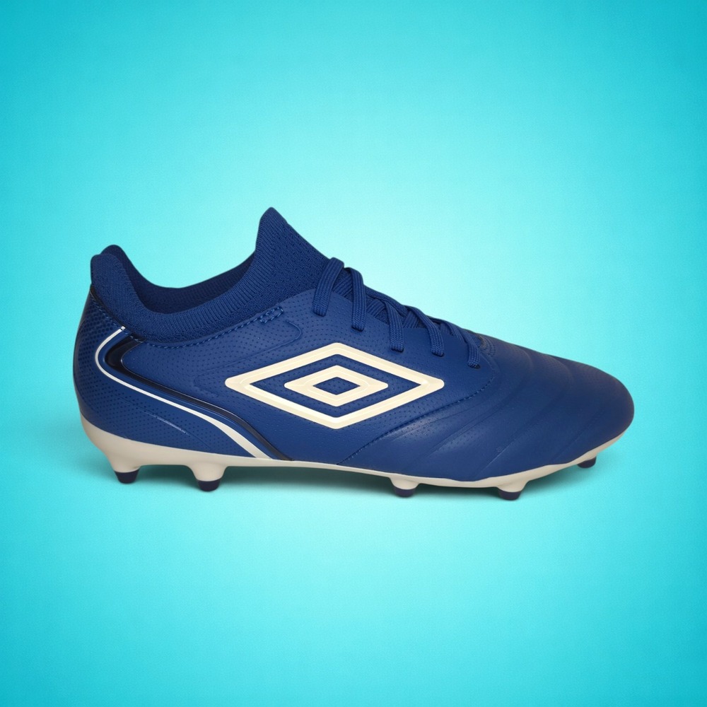 New Umbro Tocco V Premier FG Men's Blue & White Soccer Cleats, Size 7.5 - Picture 2 of 8